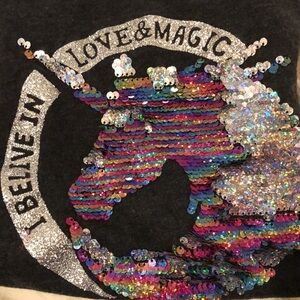 DONATED!!!   I BELIEVE IN LOVE & MAGIC UNICORN GIRL’S TEE EUC sz 7/8